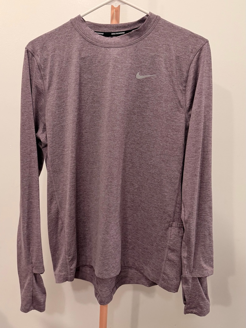 Nike Long-Sleeve Heather Plum Performance Tee